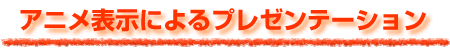 アニメ表示によるプレゼンテーション